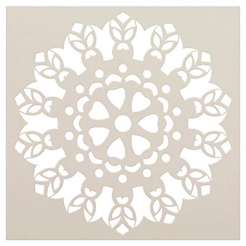 Mandala - Tiki - Complete Stencil by StudioR12 | Reusable Mylar Template | Use to Paint Wood Signs - Pallets - Pillows - Wall Art - Floor Tile - Select Size (18