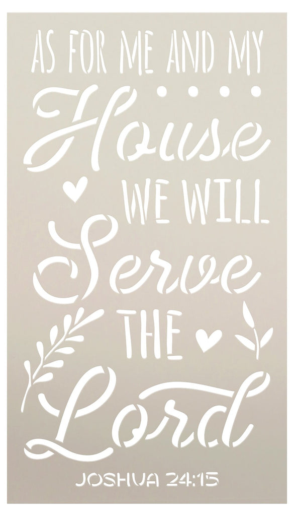 For Me & My House - Serve The Lord Stencil by StudioR12