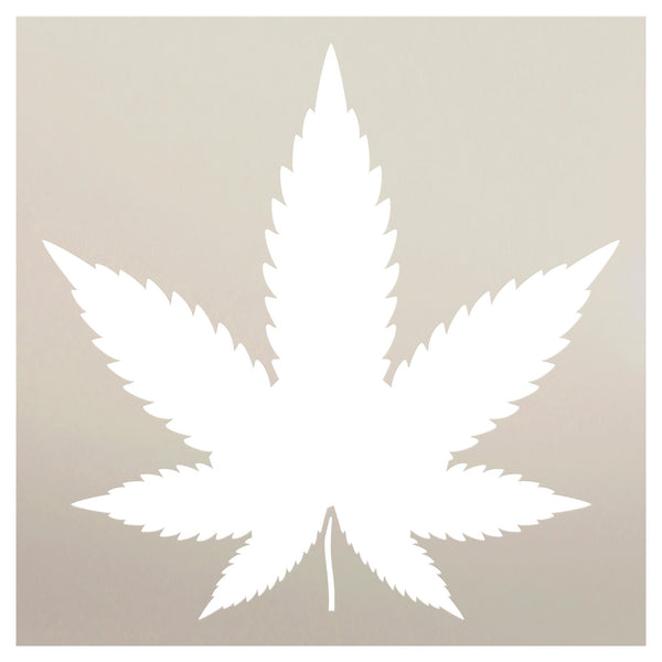 Marijuana Leaf Stencil for Painting by StudioR12 | Cannabis Pot Hemp Reusable Template | Craft DIY Hippie Home Decor | Paint Wood Sign | Select Size | STCL6447