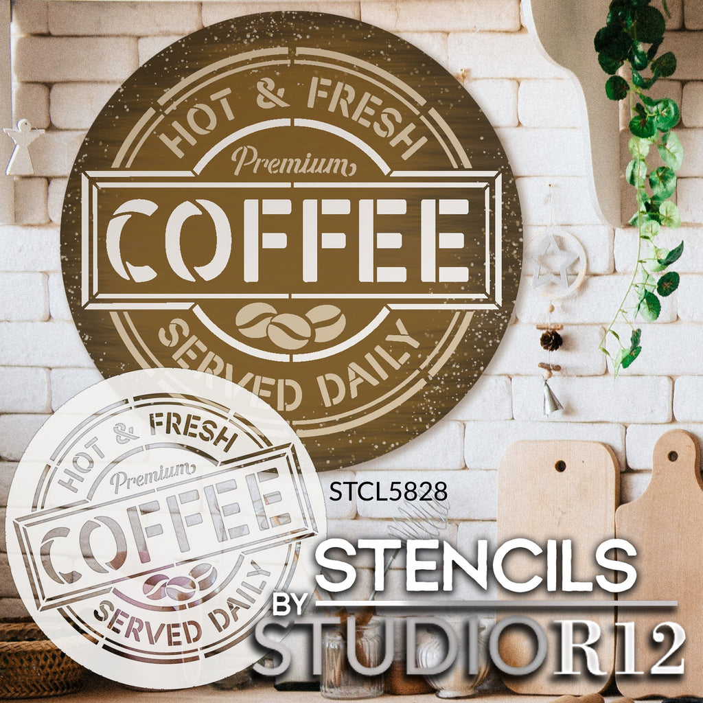 
                  
                beverage,
  			
                Coffee,
  			
                coffee bean,
  			
                drink,
  			
                Farmhouse,
  			
                Kitchen,
  			
                round,
  			
                stencil,
  			
                Stencils,
  			
                StudioR12,
  			
                vintage,
  			
                  
                  