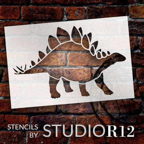 Stegosaurus Stencil by StudioR12 | DIY Nursery & Bedroom Decor | Create Dino Party Decorations | Craft & Paint Wood Signs | Select Size