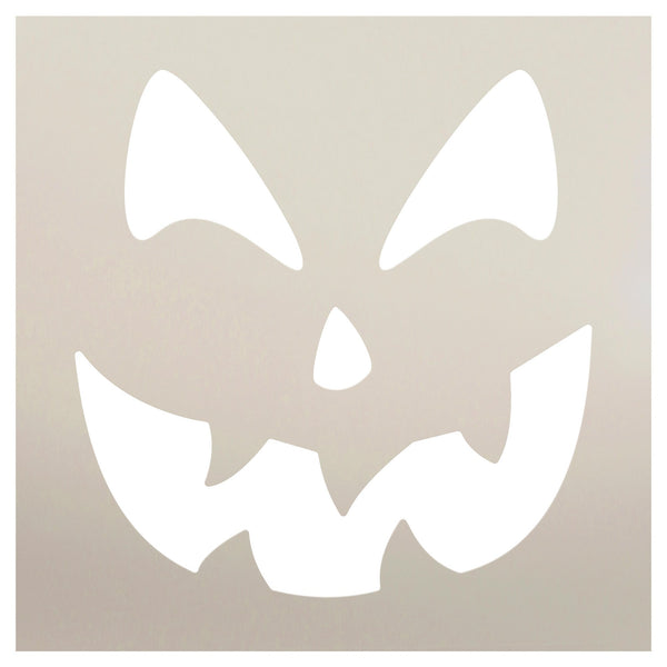 Spooky Laughing Jack o Lantern Face Silhouette Stencil by StudioR12 - Select Size - USA Made - Craft DIY Halloween Home Decor | Paint Autumn Wood Sign | STCL6562