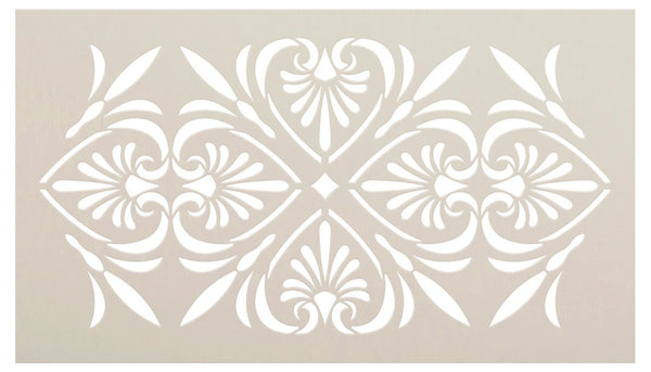 Palmette Quatrefoil Border Pattern Stencil by StudioR12 | Craft DIY Greek Ornament Home Decor | Paint Wood Sign Reusable Mylar Template | Select Size | STCL5236