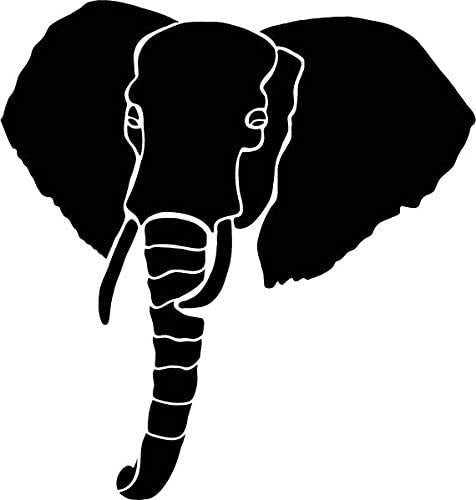 Elephant Silhouette Stencil by StudioR12 | DIY African Animal Lover Home Decor Gift | Craft & Paint Wood Sign | Reusable Mylar Template | Select Size