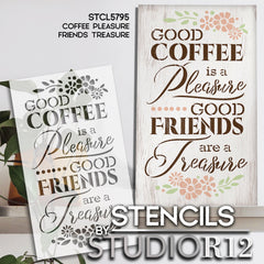 Coffee Yes Please & Thank You Stencil by StudioR12 Craft Cafe DIY Home  Decor Paint Coffee Bar Wood Sign Reusable Mylar Template Select Size 9  inches x