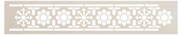 Arabian Mosaic Star Band Stencil by StudioR12 | DIY Flower Sun Pattern Backsplash Home Decor | Craft & Paint Wood Sign Border | Select Size | STCL5808