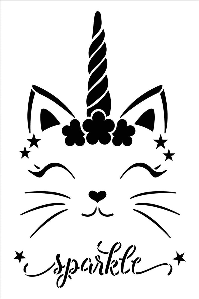 Meow-y Christmas Stencil by Studior12 DIY Cat Lover Holiday 