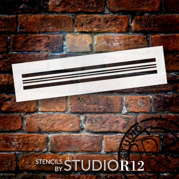 Farmhouse Tea Towel Stripe Stencil by StudioR12 - Select Size - USA Made - DIY Home & Kitchen Decor - Reusable Pattern Template for Wall, Floor, & Furniture Painting - STCL7060