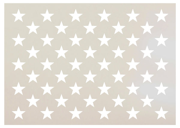 American Flag 50 Star Stencil by StudioR12 | Reusable Template | Use for Patriotic Arts, Crafts, DIY Decor | Painting, Mixed Media, Air Brushing | Select Size | STCL6021