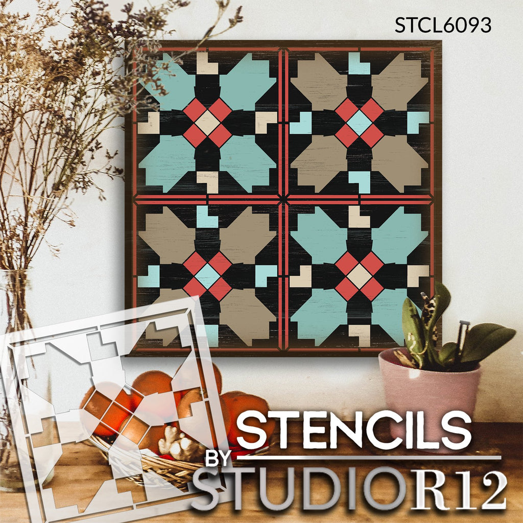 Star Barn Quilt Pattern Stencil by StudioR12