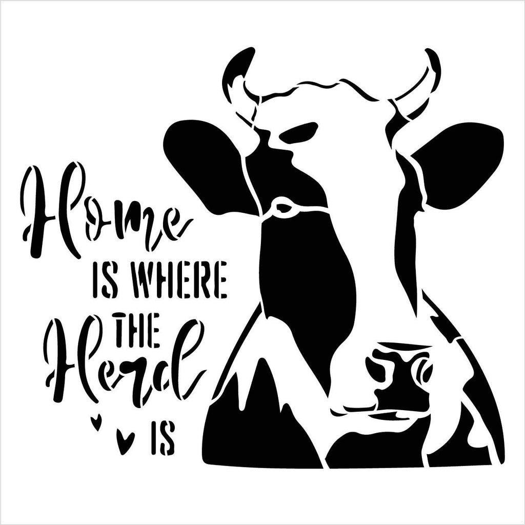 Farmhouse Animals Welcome Stencil Farmhouse Sign Stencil Cow 