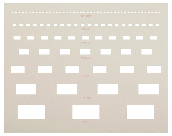 Banding Stencil - Straight Checks - Long Rectangle | 9.5