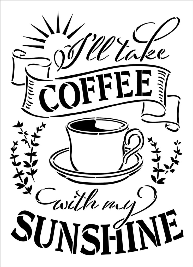 Coffee Cup Stencil - Great stencil of a coffee mug cup