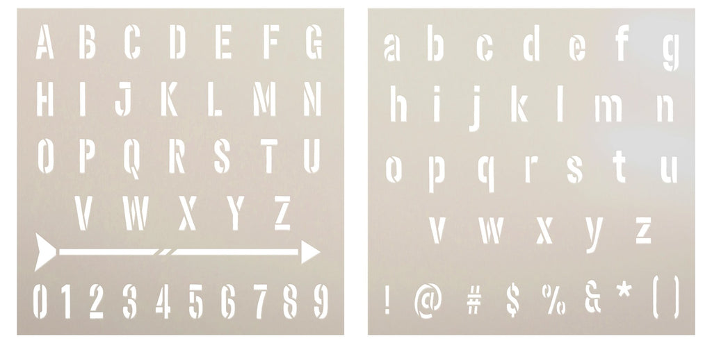 Brush Script Lettering Stencils by StudioR12 Reusable Full Alphabet Stencil  DIY Scrapbook, Crafting, Journaling Select Size 15 x 15 Inch Sheet 