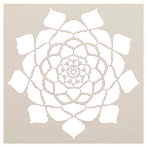 Mandala - Hypnotic - Complete Stencil by StudioR12 | Reusable Mylar Template | Use to Paint Wood Signs - Pallets - Pillows - Wall Art - Floor Tile - Select Size (15