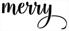 Merry Christmas Stencil by StudioR12  Trendy Rustic Script Word Art - –  StudioR12 Stencils