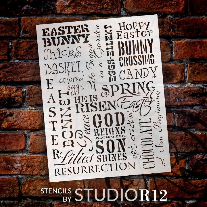 
                  
                Easter,
  			
                pattern,
  			
                Spring,
  			
                Stencils,
  			
                Studio R 12,
  			
                StudioR12,
  			
                StudioR12 Stencil,
  			
                Template,
  			
                words,
  			
                  
                  