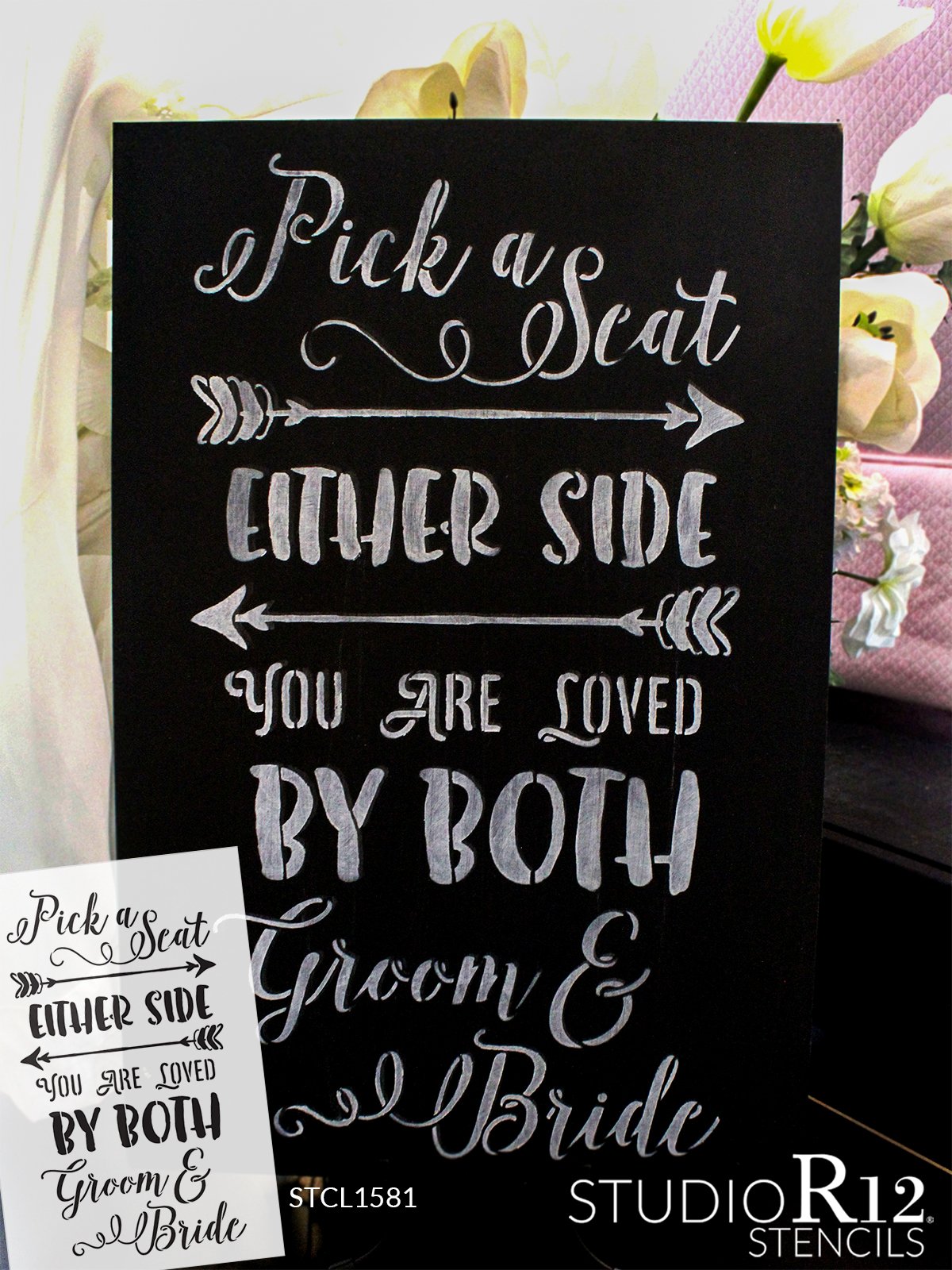 Find Your Seat Wedding Sign Template, Flair Calligraphy