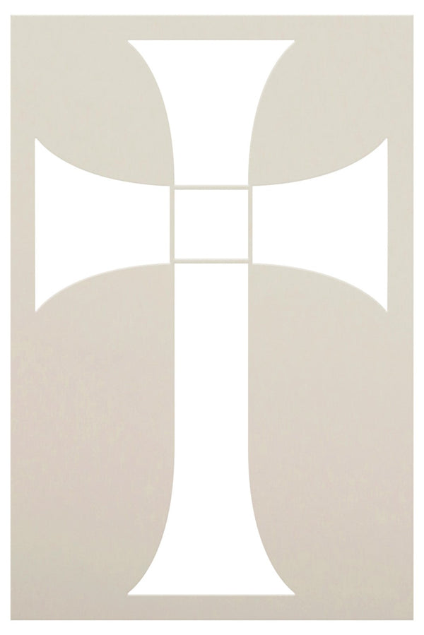 Gothic Cross Stencil by StudioR12 | Christian Symbol Collage Wall Art | Craft DIY Faith Theme Living Room Decor | Paint Wood Signs | Select Size | STCL6382