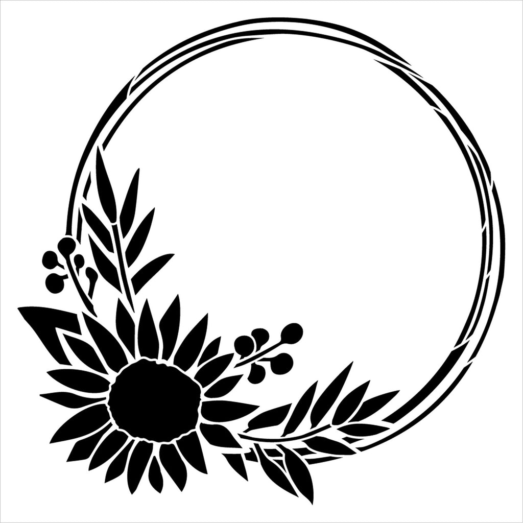 Sunflower Love Stem Stencil by StudioR12, DIY Summer Decor