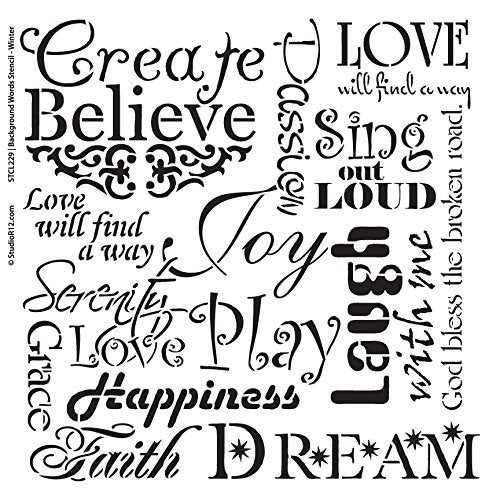 Background Words Stencil - Faith & Inspiration - 12