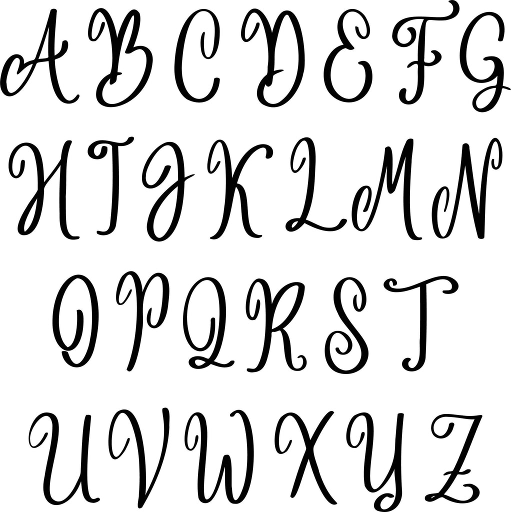 Simply Sweet Monogram Alphabet Cookie Stencil Set