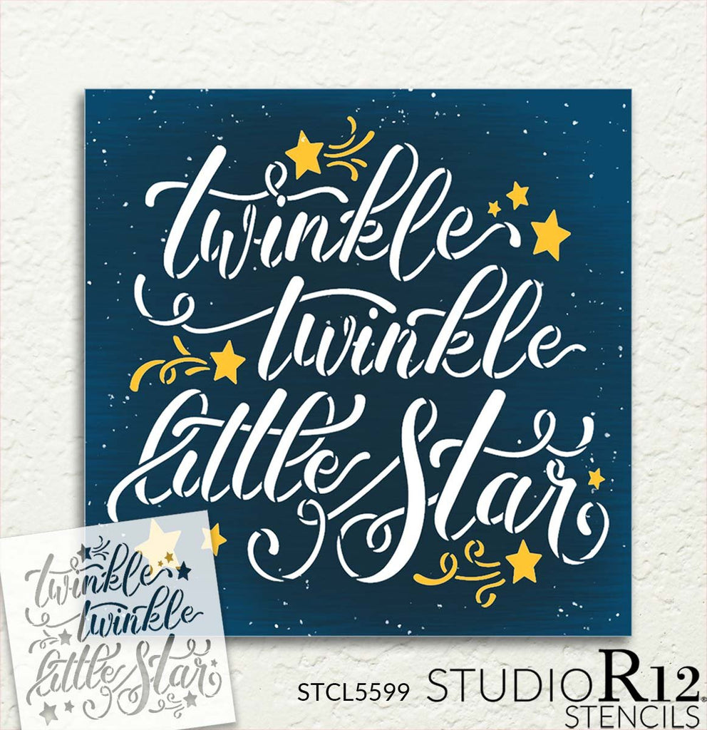 Twinkle Stars Stencil - 8 x 6 - STCL578 - by StudioR12