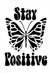 Stay Positive with Butterfly Stencil by StudioR12