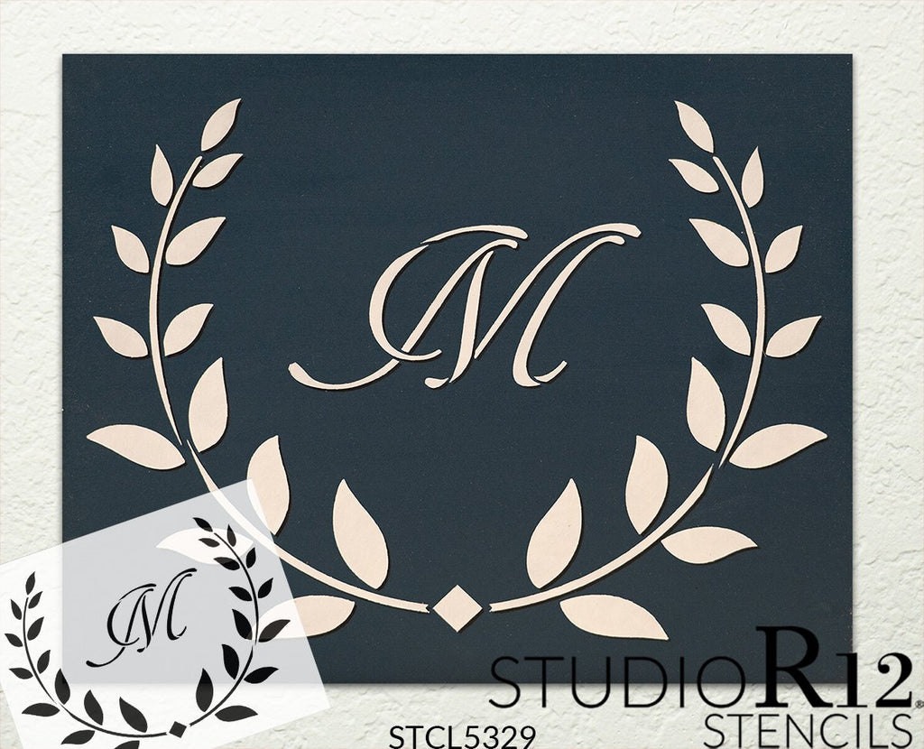 Cursive Letter M Stencil