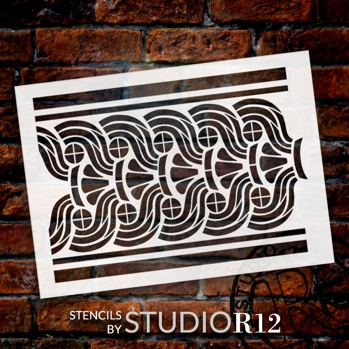 Wall Stencils Border Stencil Pattern 094 Reusable Template for DIY wall  decor