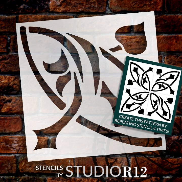 
                  
                art stencil,
  			
                backsplash,
  			
                byzantine,
  			
                diy floor,
  			
                diy pattern,
  			
                floral,
  			
                flower,
  			
                mixed media,
  			
                multimedia,
  			
                pattern stencil,
  			
                pattern stencils,
  			
                reusable mylar template,
  			
                Reusable Template,
  			
                stencil,
  			
                stencils,
  			
                StudioR12 Stencil,
  			
                Template,
  			
                Tile,
  			
                  
                  