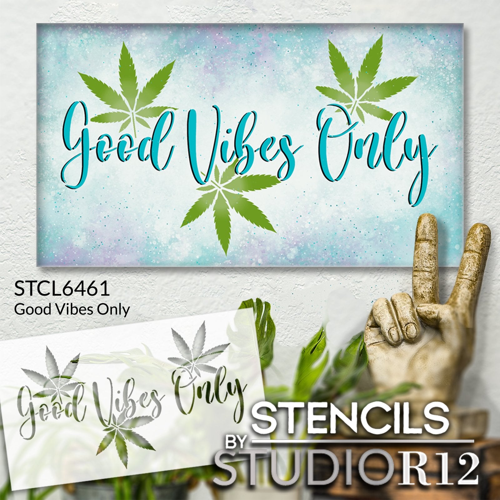  Stencil- Cannabis Leaf, Pick a Size : Handmade Products