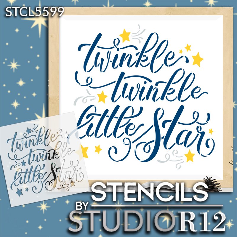 Mini Funky Stars Stencil by StudioR12