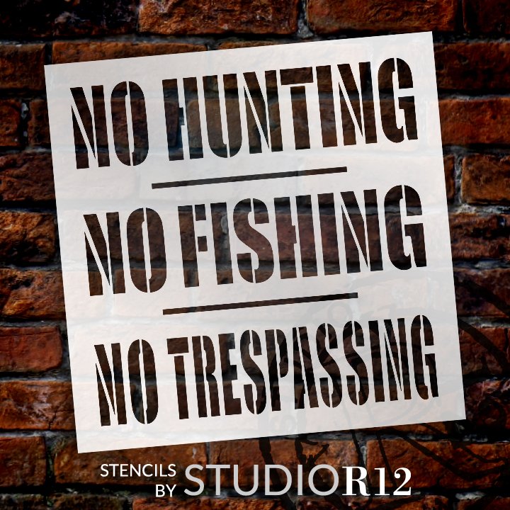 
                  
                Craft,
  			
                DIY,
  			
                fish,
  			
                Flexible Mylar,
  			
                Game Trail,
  			
                Home Decor,
  			
                hunt,
  			
                Outdoors,
  			
                Paint,
  			
                Regulations,
  			
                Reusable template,
  			
                Rules,
  			
                Stencil,
  			
                StudioR12,
  			
                Wood Sign,
  			
                  
                  