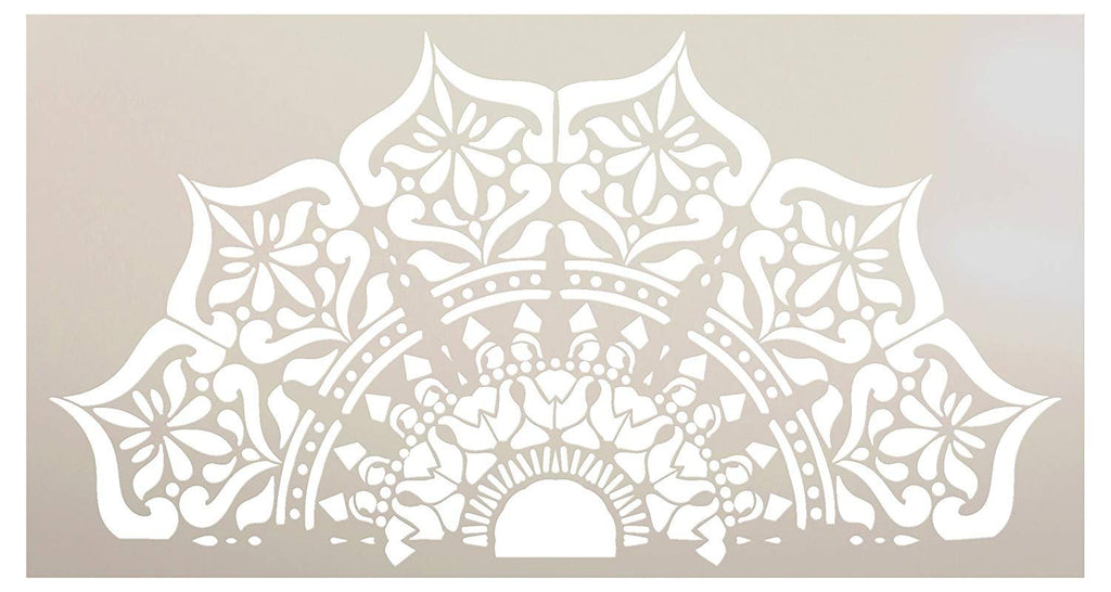 Mandala - India - Half Design Stencil by StudioR12 | Reusable Mylar  Template | Use to Paint Wood Signs - Pallets - Pillows - Wall Art - Floor  Tile 