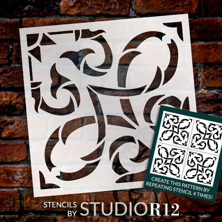 Rough Bricks Stencil by StudioR12 | Faux Finish Repeating Pattern Art -  Reusable Mylar Template | Painting, Chalk, Mixed Media | Use for Crafting,  DIY