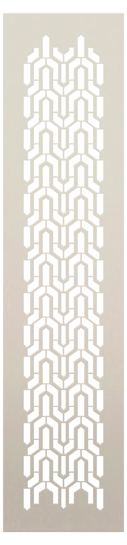 Arabian Steeple Mosaic Band Stencil by StudioR12 | Craft DIY Backsplash Pattern Home Decor | Reusable Mylar Template | Paint Wood Sign | Select Size | STCL5432