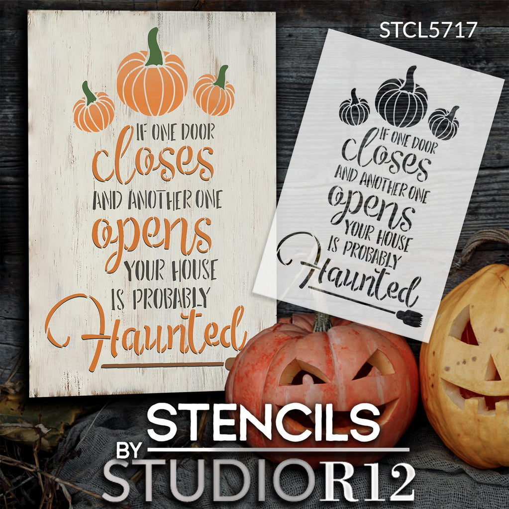 Haunted House Halloween Stencil - Craft stencils for DIY Halloween home  decor