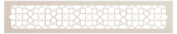 Arabian Star Square Mosaic Band Stencil by StudioR12 | Craft DIY Backsplash Pattern Home Decor | Paint Wood Sign Reusable Mylar Template | Select Size | STCL5827
