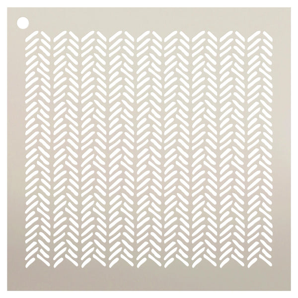 Herringbone Stencil by StudioR12 | Reusable Knit Pattern Template | Crafting & Painting | DIY Mixed Media & Multimedia Decor | Size 6