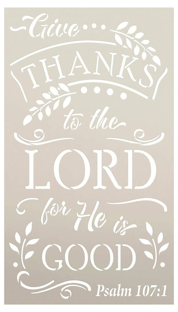 Give Thanks to The Lord Stencil by StudioR12 | DIY Fall Faith Home Dec ...