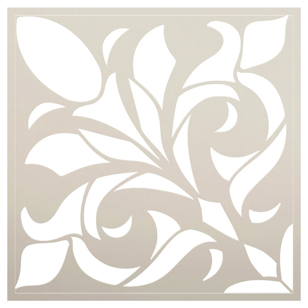 Foliage Mosaic Tile Stencil by StudioR12 | DIY Kitchen Wall Backsplash | Reusable Quarter Pattern for Bathroom Floor | Select Size | STCL5177
