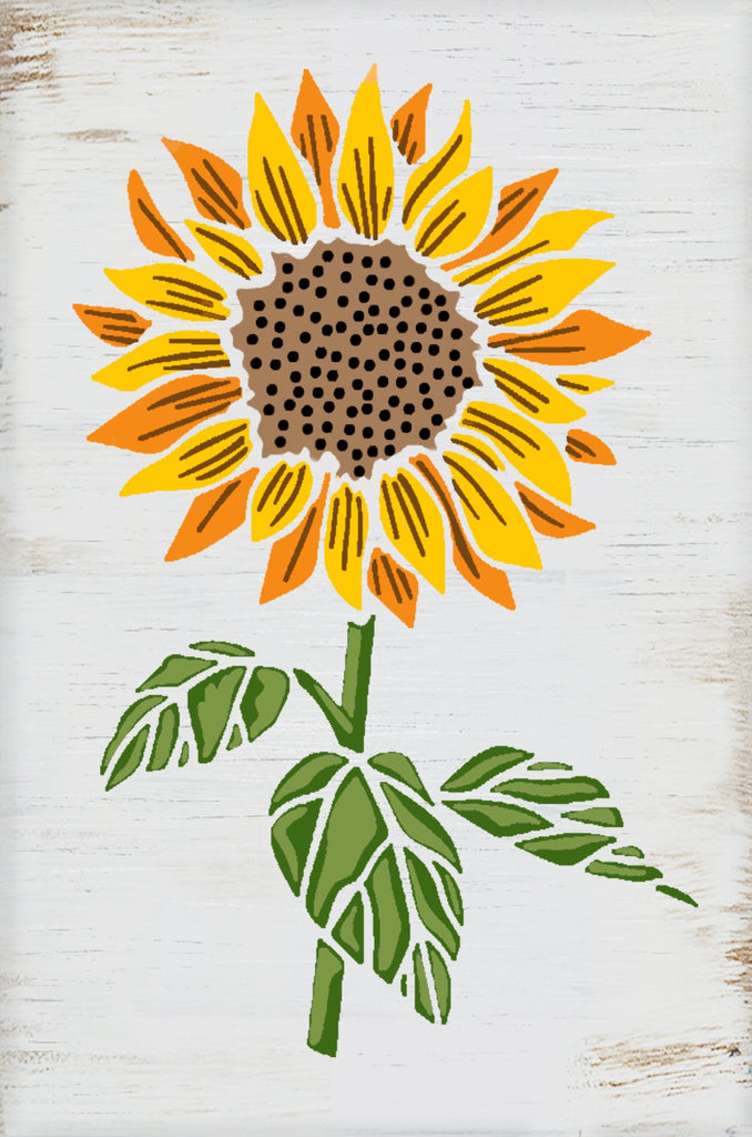 Giant Sunflower Wall Art Stencil Floral Stencils for Walls 