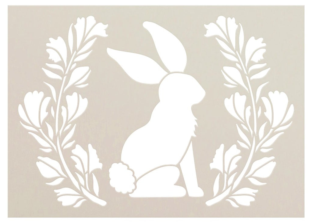 Happy Easter Bunny Stencil With Optional Glasses & Flower Reusable Mylar  Spring Rabbit Stencil 