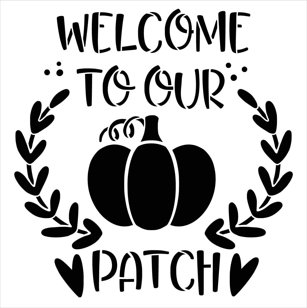 to Our Patch Stencil by StudioR12 DIY Autumn Pumpkin Home De