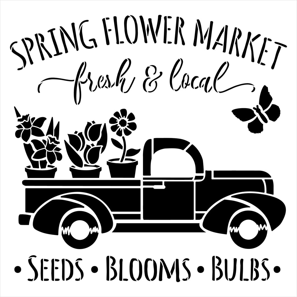 Flower Market Stencil for Crafts Spring Farmhouse Stencils for Painting on Wood  Burning Wall, Large Garden Kitchen Embroidery Stencils Paint Art Home Sign  Canvas Furniture Decor (Flower Market 2) - Yahoo Shopping