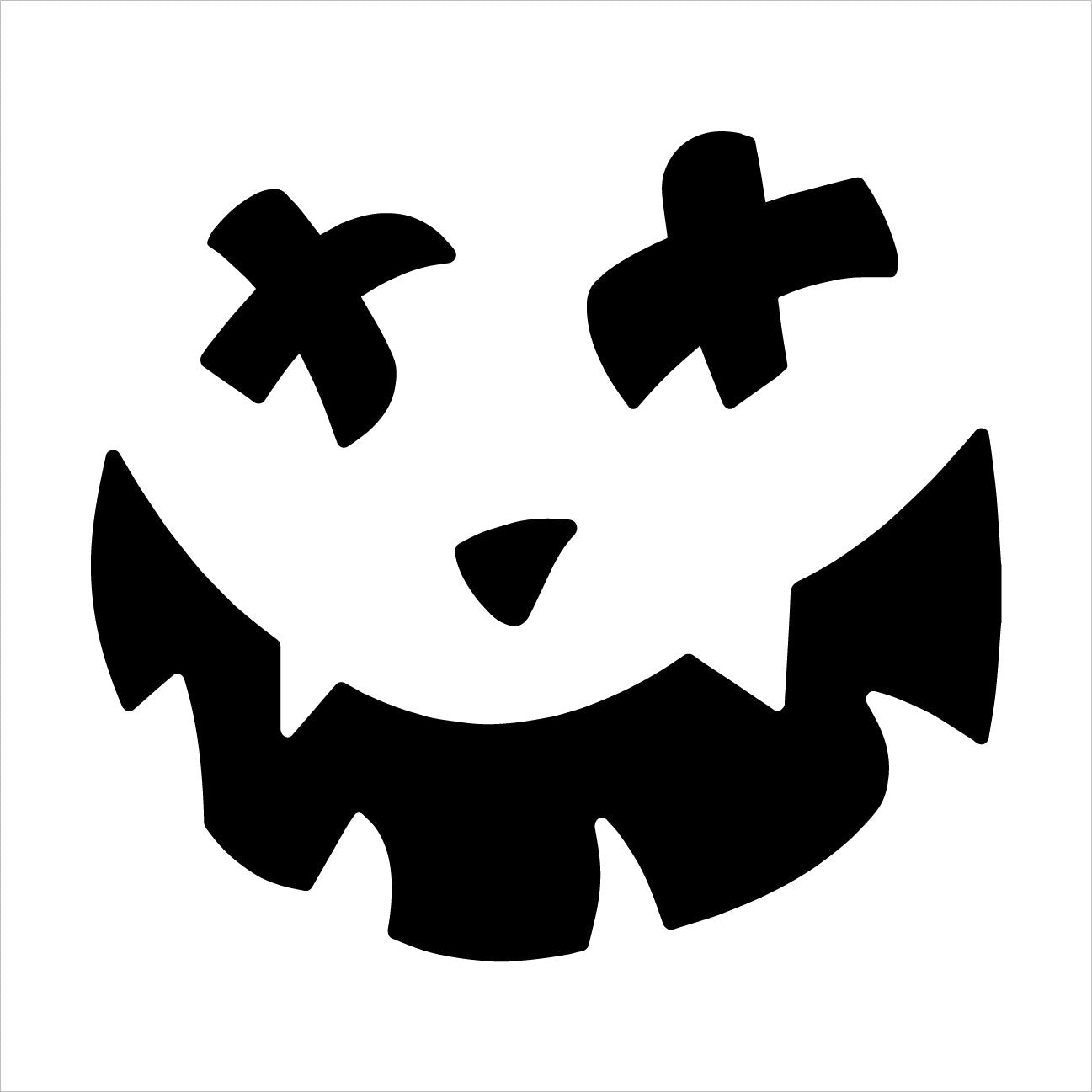 Dead X Eyes Jack o Lantern Face Stencil by StudioR12 - Select Size ...